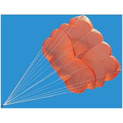 Square reserve parachute Comma Light van Davinci Gliders. Stabiel snel openend noodscherm