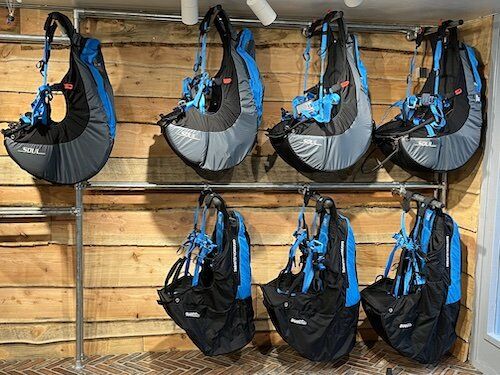 paraglidingshop in onze winkel