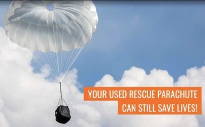 gebruikte paragliding reserves, gebruikt noodscherm voor noodhulp