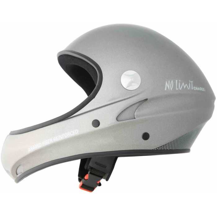 Paragliding helm grijs metalic zonder vizier