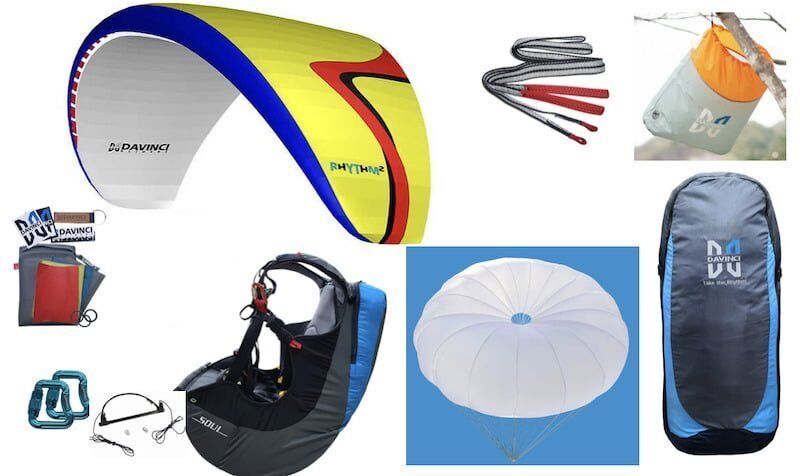 paragliding set beginners van Davinci