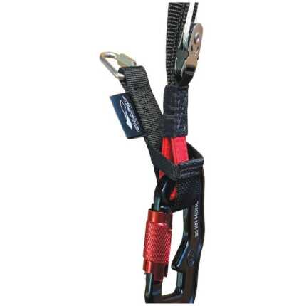 Paragliding lier adapter voor het veilig monteren van elke lier release ook voor een zwieprelease of traprelease
