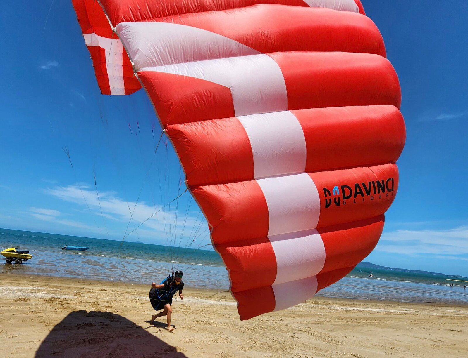 Davinci Doremi mini wing oefenen op het strand