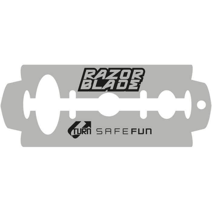 U-turn razorblade give away bottle opener