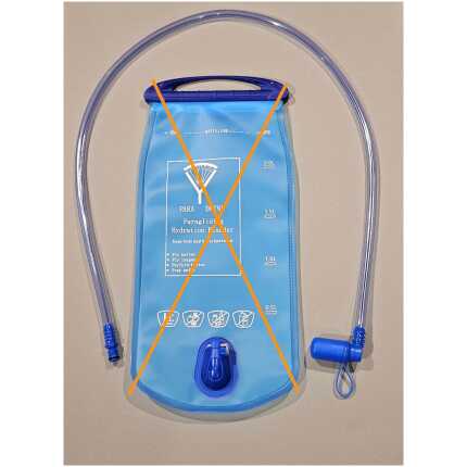 Losse drinkslang voor paragliding water bladder drinkzak