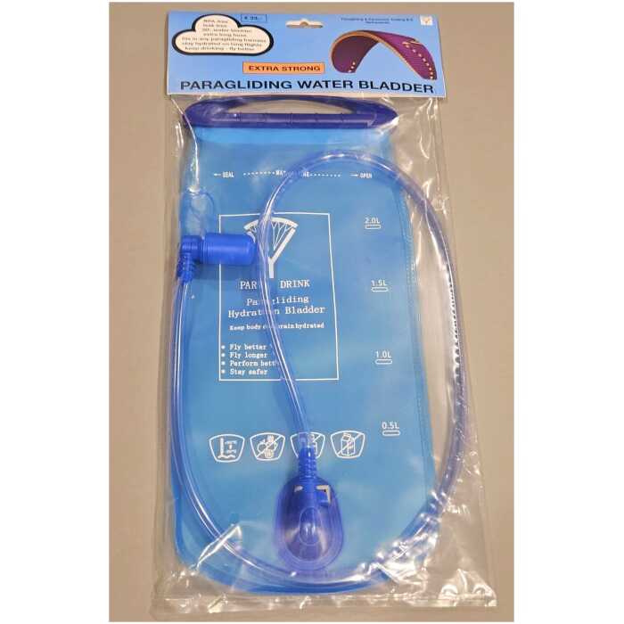 paragliding drinkzak, paragliding water bladder in organelle verpakking